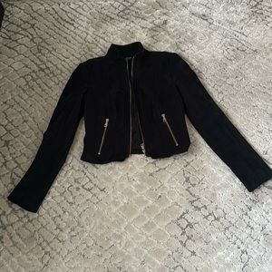 Bebe vegan suede black jacket